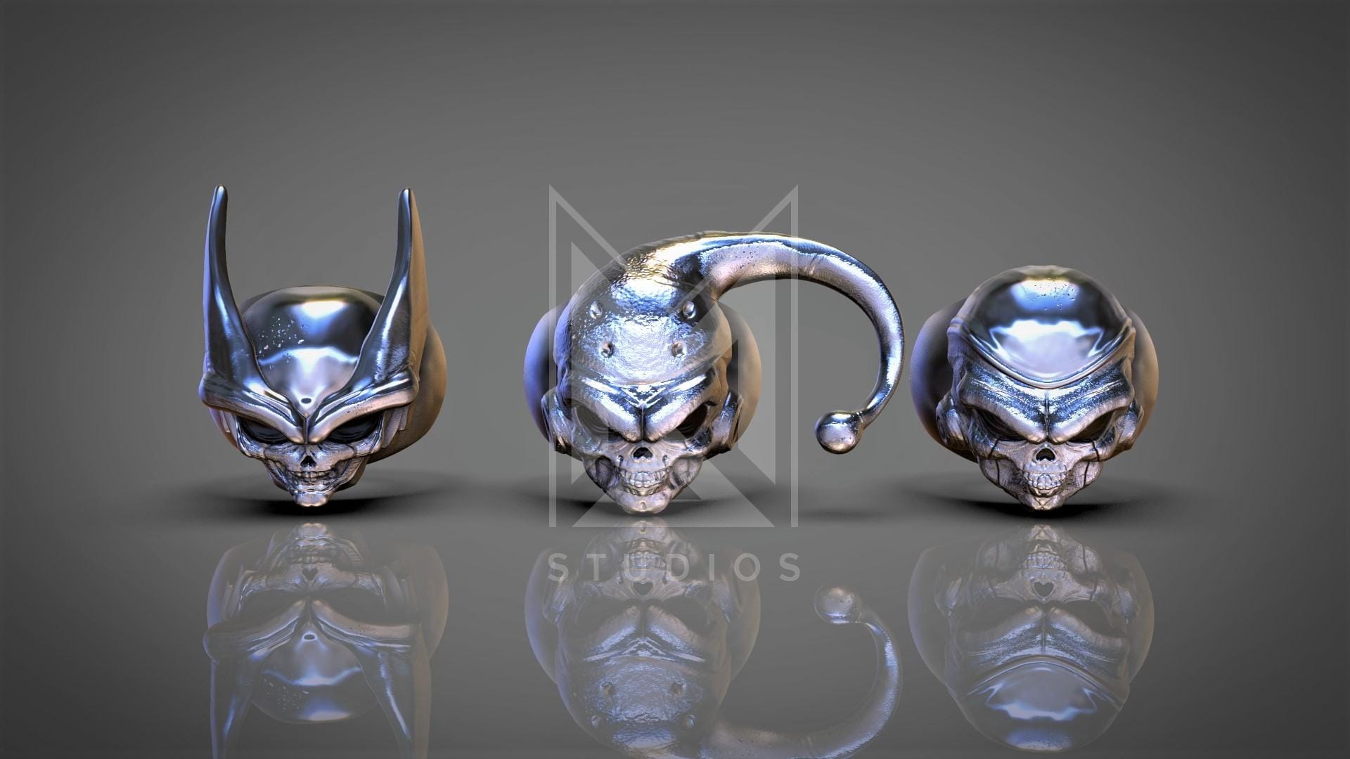 Rings Skull Cell Freezer Majin Buu