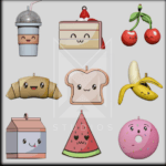 Cute and kawaii food keychains