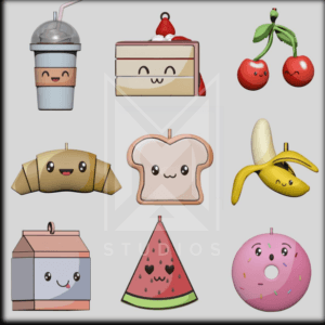 Cute and kawaii food keychains