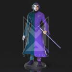 baron ashura 3d model mazinger z