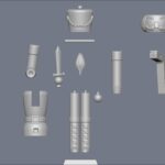 Nutcracker sword 3d model