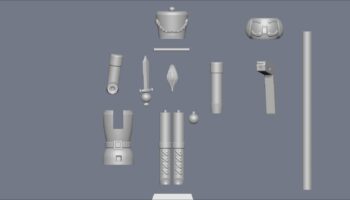 Nutcracker sword 3d model