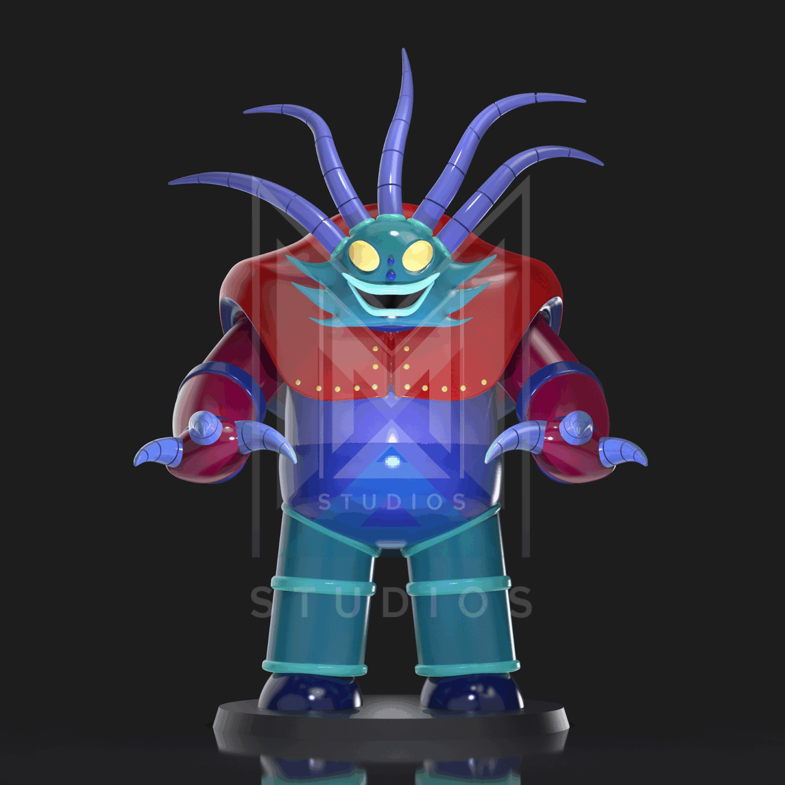 Mondos Q3 Montos 3d model mazinger z