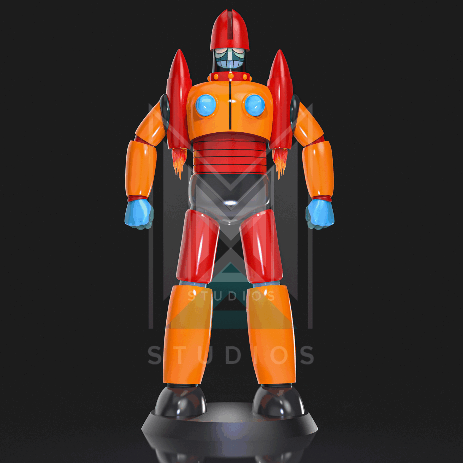 River F9 3d model mazinger z