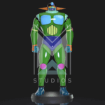 Blacker F2 Blacky 3d model mazinger z