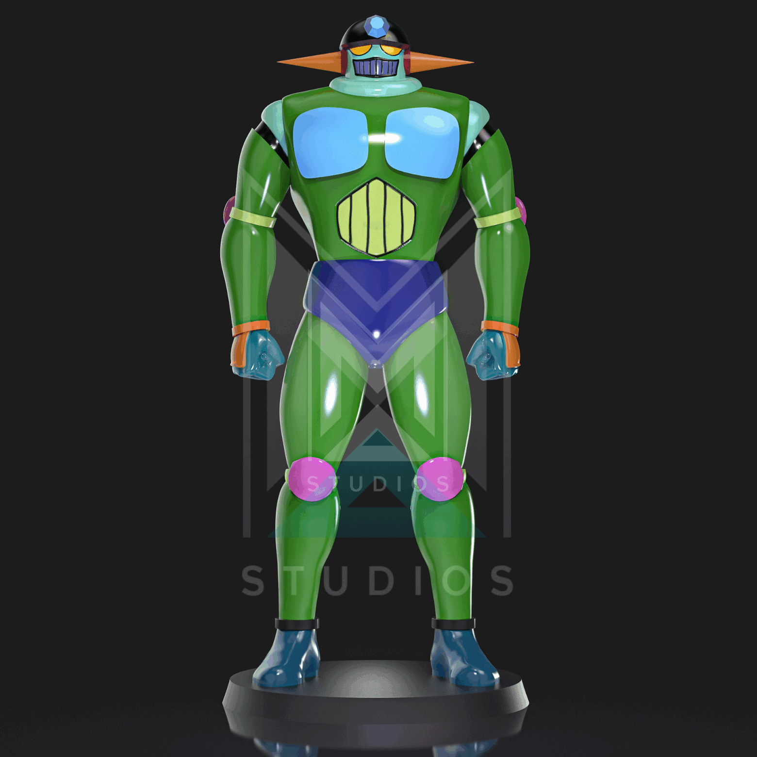 Blacker F2 Blacky 3d model mazinger z