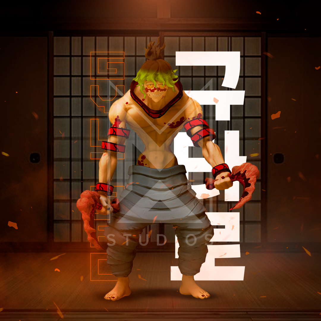 Gyutaro kimetsu no yaiba demon slayer 3d model