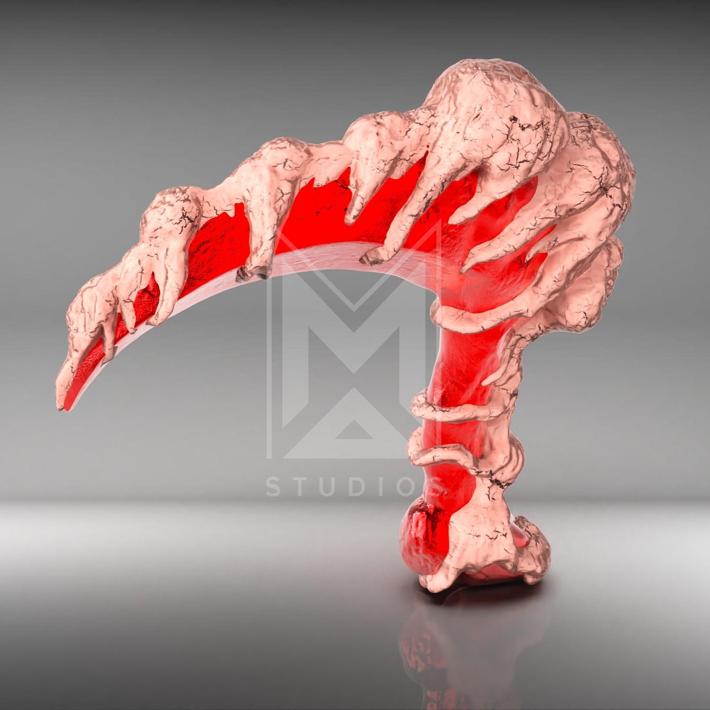 weapon Gyutaro cosplay Scythe kimetsu no yaiba demon slayer 3d model