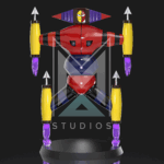 Haribiyun V6 Hurribyun 3d model mazinger z