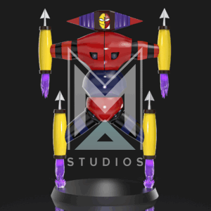 Haribiyun V6 Hurribyun 3d model mazinger z
