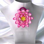 lotus flower pendant 3d model stl