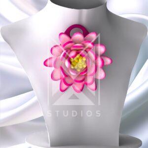 lotus flower pendant 3d model stl