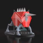 Toros D7 3d model mazinger z